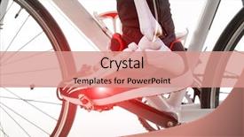  Presentation with cycling and head injury - PPT layouts having up of cyclist's foot background and a coral colored foreground