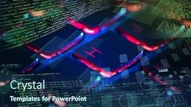  Presentation with programing - Audience pleasing presentation theme consisting of firewall - close-up dark keyboard with coding backdrop and a navy blue colored foreground