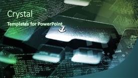 Presentation with coding - Amazing presentation theme having close-up dark keyboard with coding and programing concept backdrop and a tawny brown colored foreground