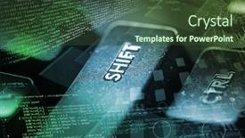  Presentation with programing - Audience pleasing slide set consisting of close-up dark keyboard with coding and programing concept backdrop and a tawny brown colored foreground