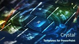  Presentation with cyber security - Theme having close-up-dark-keyboard background and a ocean colored foreground