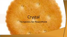  Presentation with cookie - Colorful slides enhanced with crackers - close up delicious cookie backdrop and a gold colored foreground