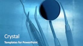 Presentation with dental instrument - Presentation theme enhanced with close-up dental instruments background and a teal colored foreground