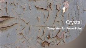  Presentation with cracked wall - PPT layouts with close-up-detail-of-cracked background and a gray colored foreground