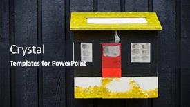  Presentation with roof - Theme having close-up-details-of-mailbox background and a wine colored foreground