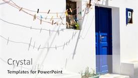  Presentation with windows doors - PPT theme featuring close-up-details-of-typical background and a white colored foreground