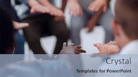  Presentation with diverse people - Presentation theme consisting of close-up-diverse-young-people background and a light blue colored foreground