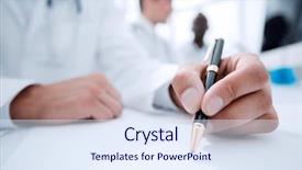  Presentation with medical journal - Theme enhanced with something in the lab journal background and a sky blue colored foreground