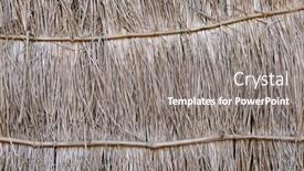  Presentation with straw - Audience pleasing slide set consisting of close-up-dry-straw-texture backdrop and a gray colored foreground