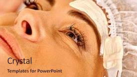  Presentation with anti aging - Beautiful PPT layouts featuring close up face of eldery backdrop and a  colored foreground