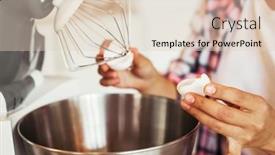 Presentation with egg - Amazing presentation design having close-up-female-hands-breaking backdrop and a lemonade colored foreground