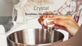  Presentation with egg - Cool new presentation with close-up-female-hands-breaking backdrop and a soft green colored foreground