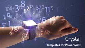  Presentation with people hold hand around globe - Slide set featuring close up female naked hand background and a  colored foreground