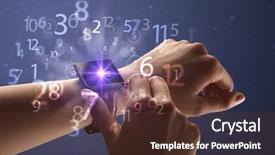  Presentation with female - Colorful presentation theme enhanced with close up female naked hand backdrop and a  colored foreground