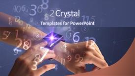  Presentation with female - Presentation theme with close up female naked hand background and a  colored foreground