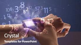  Presentation with female - Colorful slide deck enhanced with close up female naked hand backdrop and a  colored foreground