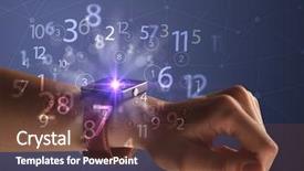  Presentation with smartwatch - Presentation consisting of close up female naked hand background and a  colored foreground