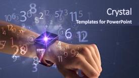  Presentation with people hold hand around globe - Beautiful slide set featuring close up female naked hand backdrop and a  colored foreground