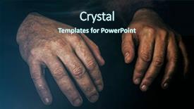  Presentation with artifacts - PPT theme consisting of close-up film grain artifacts background and a wine colored foreground