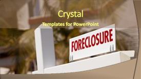  Presentation with real estate - Theme consisting of close-up foreclosure real estate background and a tawny brown colored foreground