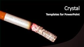 Presentation with cigarette - Beautiful PPT theme featuring close up from a burning cigarette backdrop and a black colored foreground