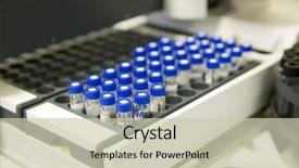  Presentation with laboratory - Audience pleasing presentation design consisting of close up from a laboratory backdrop and a soft green colored foreground