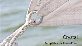  Presentation with sail - Presentation design having close up from genua sail background and a light gray colored foreground