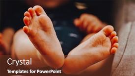  Presentation with feet - Presentation theme consisting of close-up-from-little-bare background and a tawny brown colored foreground