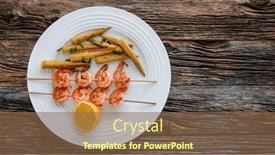  Presentation with shrimps - PPT theme enhanced with close-up-from-shrimps background and a  colored foreground