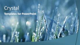  Presentation with ice frozen - Presentation enhanced with close-up-frozen-ice background and a teal colored foreground