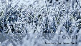  Presentation with ice frozen - Theme having close-up-frozen-ice background and a light blue colored foreground