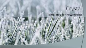  Presentation with ice frozen - Presentation consisting of close-up-frozen-ice background and a light blue colored foreground