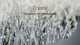  Presentation with ice frozen - PPT theme with close-up-frozen-ice background and a light gray colored foreground