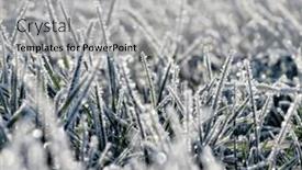  Presentation with ice frozen - Presentation theme with close-up-frozen-ice background and a light gray colored foreground