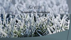  Presentation with winter ice - Slide set having close-up-frozen-ice background and a light blue colored foreground