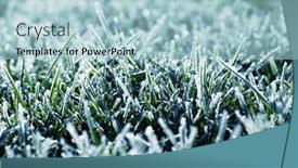  Presentation with winter ice - Theme with close-up-frozen-ice background and a light blue colored foreground