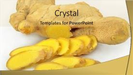  Presentation with ginger - Slide deck consisting of close-up ginger background and a yellow colored foreground