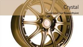  Presentation with golden car - Beautiful presentation design featuring close-up golden car rim backdrop and a yellow colored foreground