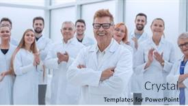  Presentation with medical - PPT theme consisting of close-up-group-of-medical background and a light blue colored foreground