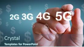  Presentation with network - Audience pleasing theme consisting of close-up-hand-drawing-5g backdrop and a ocean colored foreground