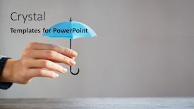  Presentation with light sign - Presentation design with close-up-hand-of-woman background and a light gray colored foreground