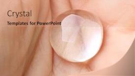  Presentation with hand hygiene - Slides featuring close-up-hand-with-drop background and a coral colored foreground