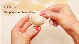  Presentation with chef - Cool new presentation theme with close-up-hands-of-chef backdrop and a lemonade colored foreground