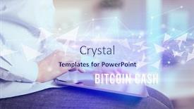  Presentation with cash - Beautiful slide set featuring close-up-hands-using-tablet backdrop and a sky blue colored foreground