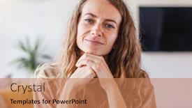  Presentation with workday - PPT layouts enhanced with close-up-head-shot-beautiful background and a coral colored foreground