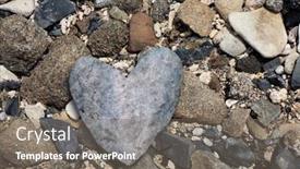 Presentation with rocky - Presentation design with close-up-heart-shaped-stone background and a gray colored foreground