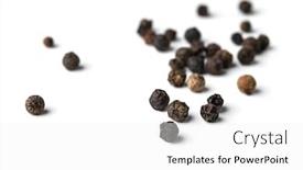  Presentation with pepper - Cool new presentation theme with up image of black pepper backdrop and a white colored foreground