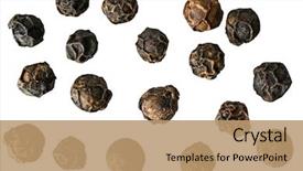  Presentation with pepper - Presentation theme enhanced with close-up image of black background and a coral colored foreground