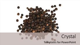  Presentation with pepper - Presentation featuring close-up image of black background and a light gray colored foreground