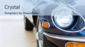  Presentation with renault - Beautiful PPT layouts featuring close up image of car backdrop and a light blue colored foreground